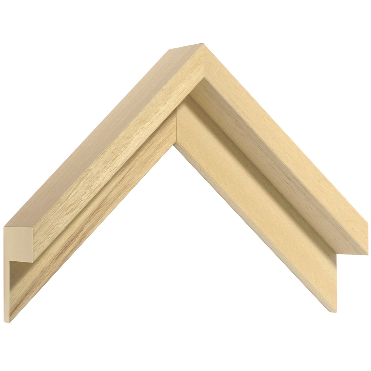 Schattenfugenleiste rohes Lindenholz Breite 40 mm Höhe 54 mm - Musterwinkel