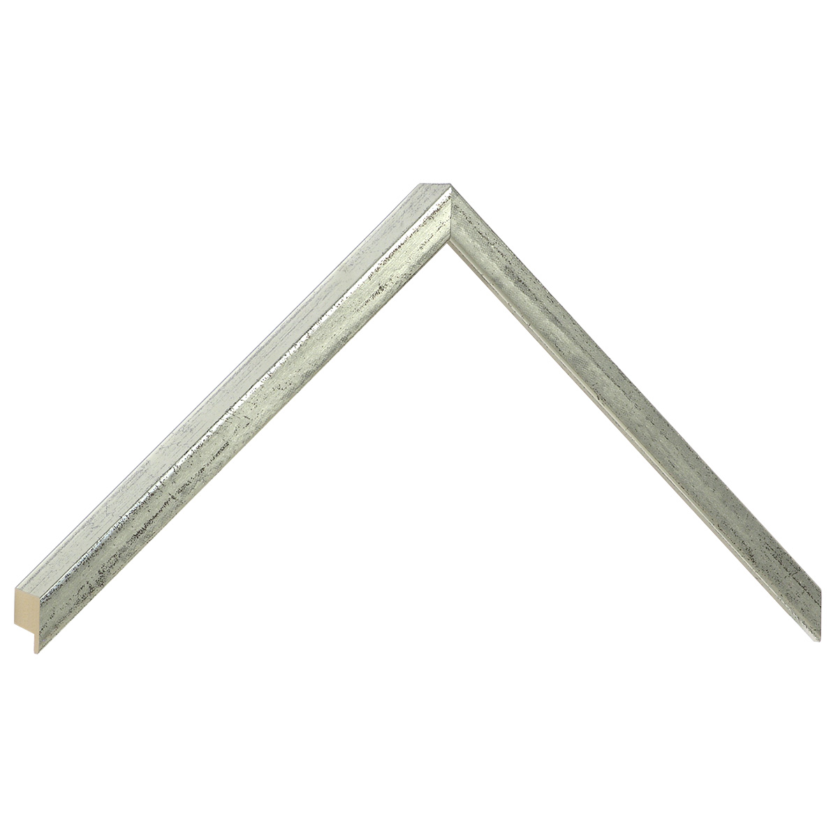 Bilderleiste Ayous flach 10 mm breit 25 hoch - Silber antik - Musterwinkel