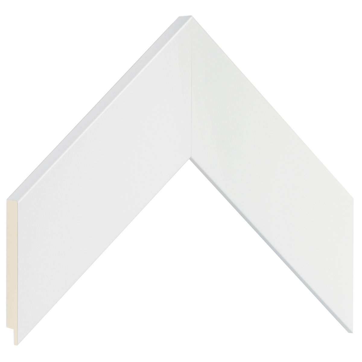 Bilderleiste Ayous flach 58 mm breit 20 mm hoch - Weiss matt - Musterwinkel