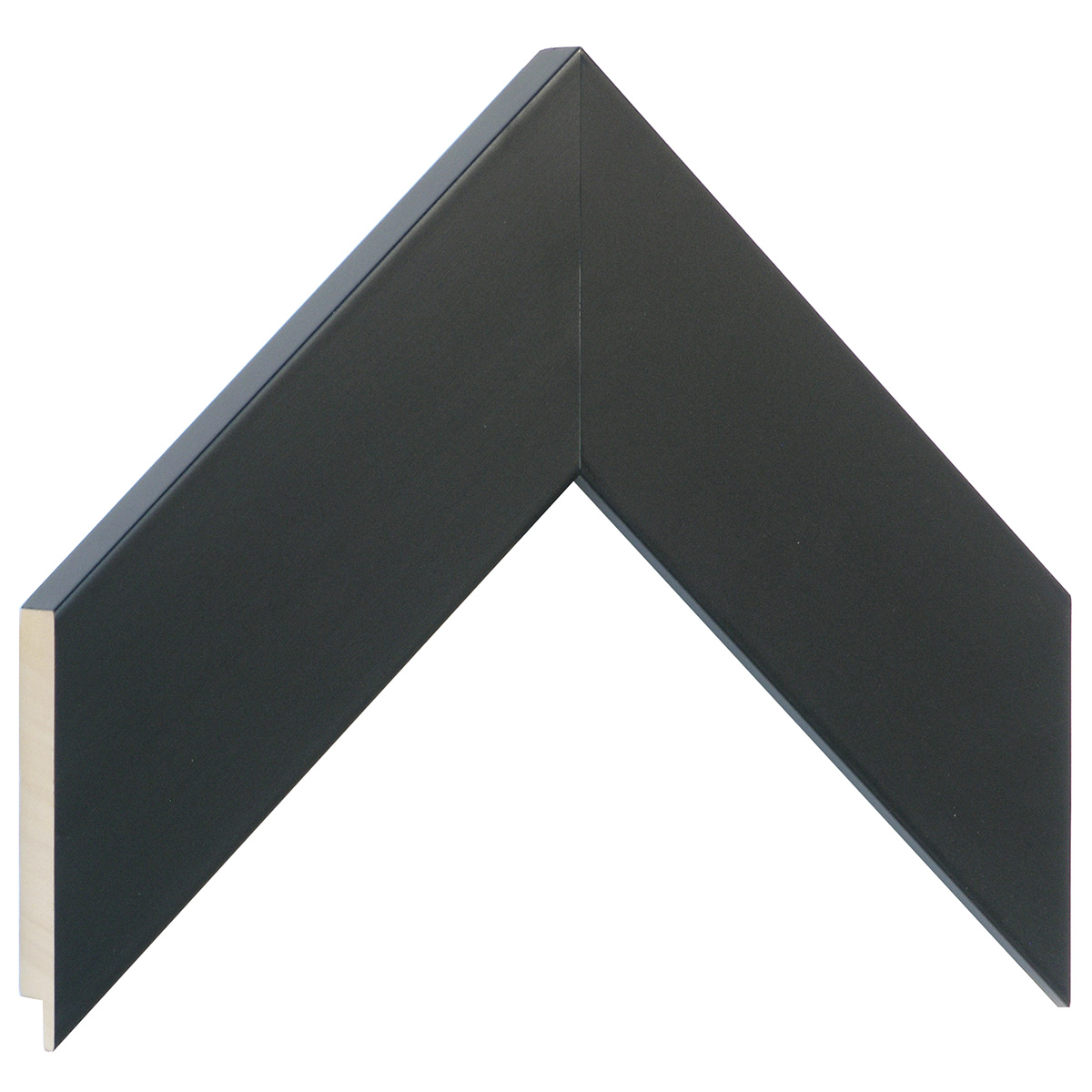 Bilderleiste Ayous flach 58 mm breit 20 mm hoch - Schwarz matt - Musterwinkel