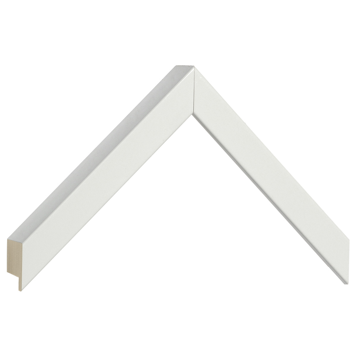 Bilderleiste Ayous flach 20 mm breit 32 hoch - weiss glänzend - Musterwinkel