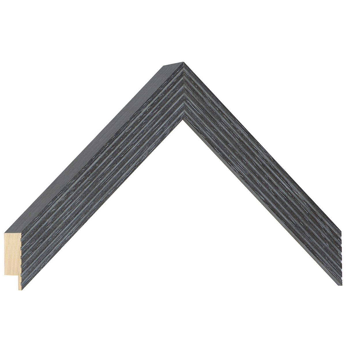 Moulding ayous, width 24mm, height 33 - Iron gray - Musterwinkel