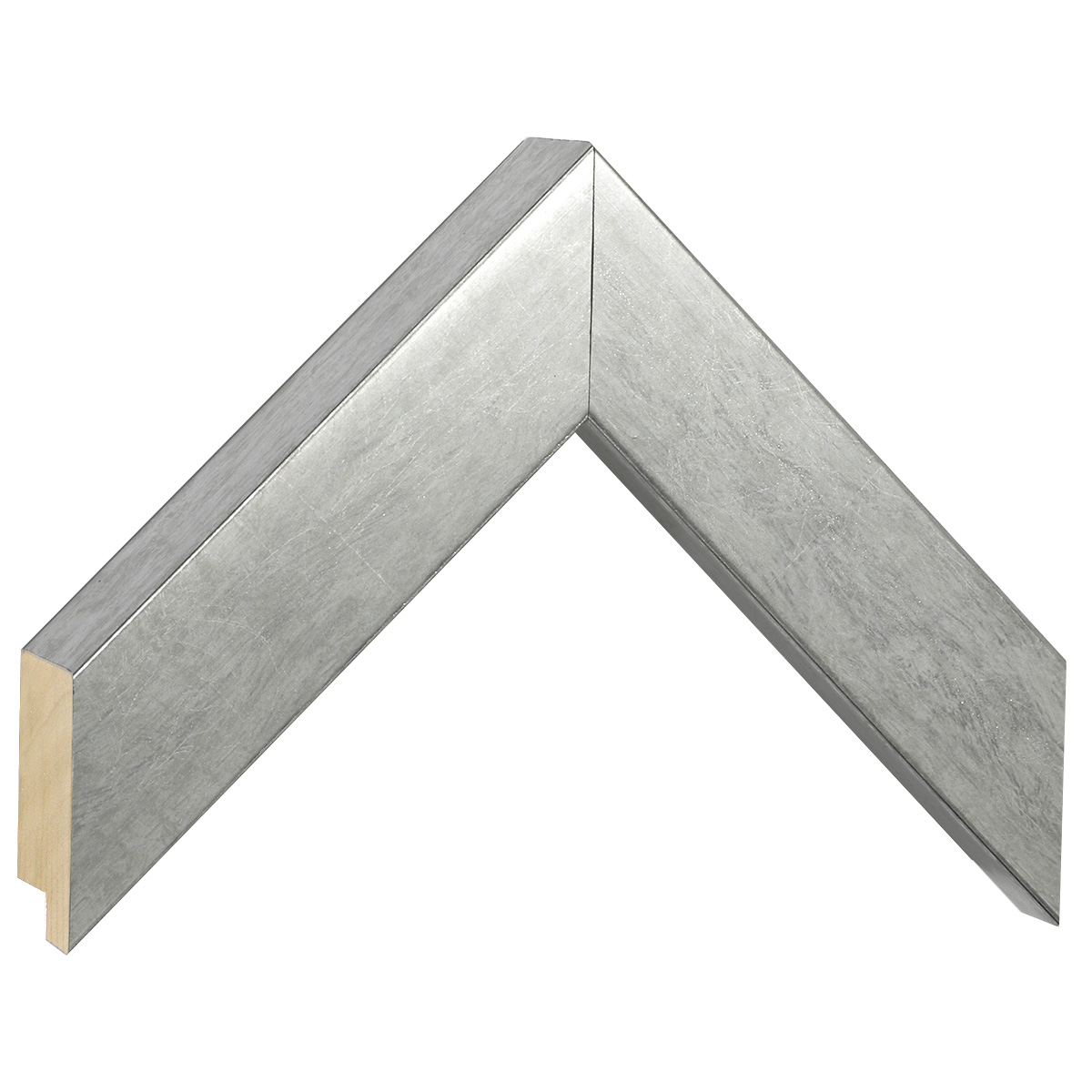 Bilderleiste keilgezinkte Kiefer 40 mm breit 45 mm hoch - Silber - Musterwinkel