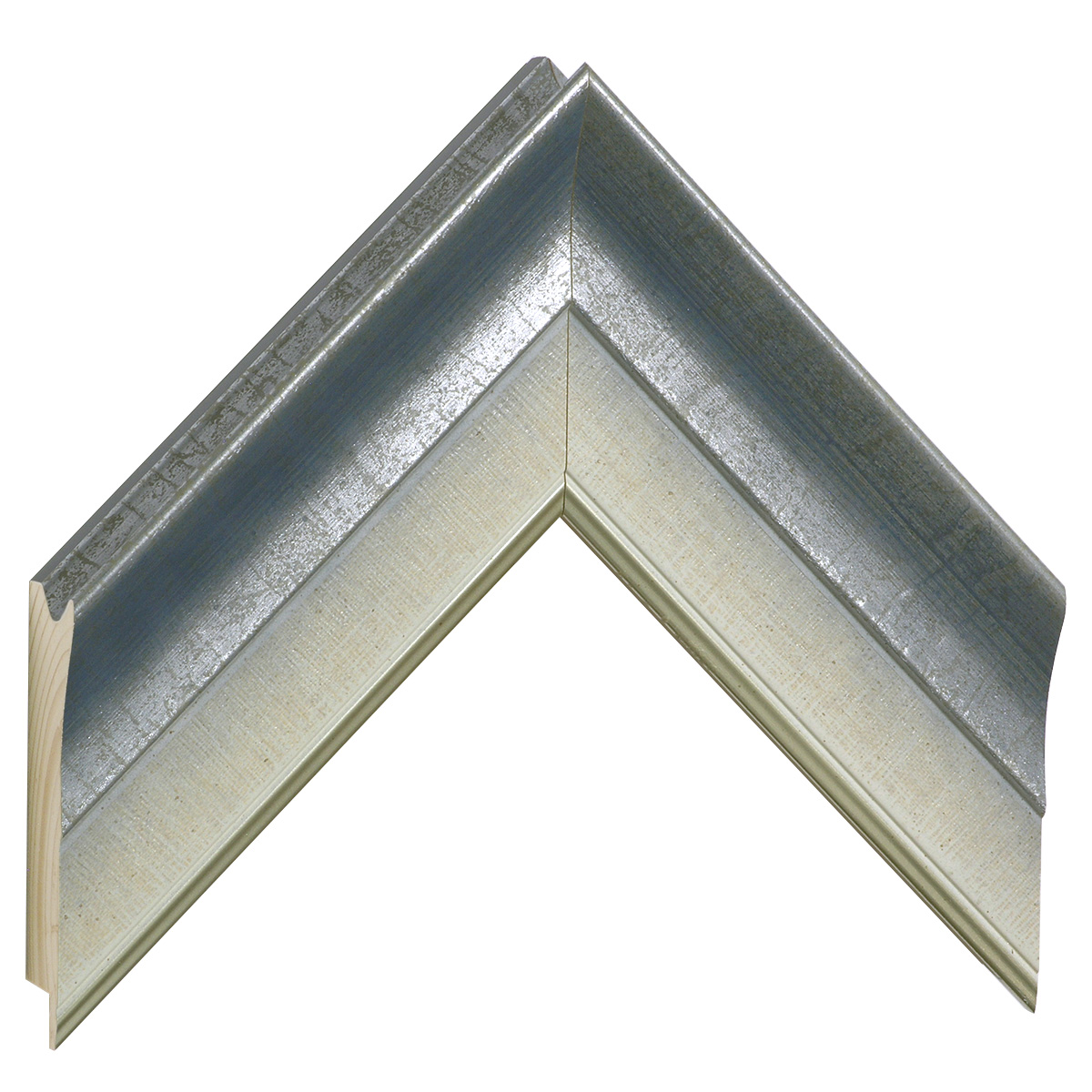 Bilderleiste keilgezinkte Tanne 65mm breit 33 hoch hellblau hell.Passep - Musterwinkel
