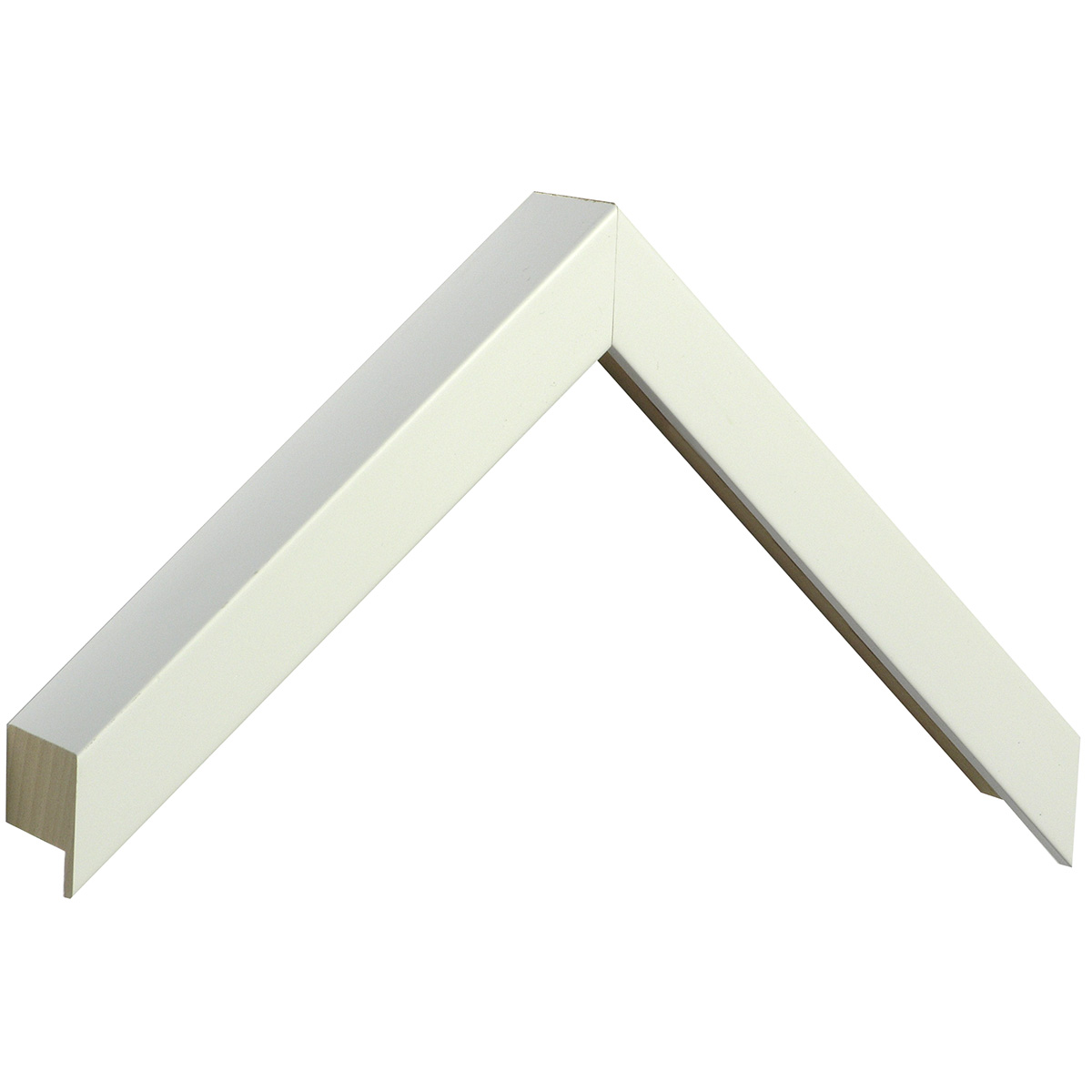 Bilderleiste Ayous flach 20 mm breit 45 hoch - Weiss matt - Musterwinkel