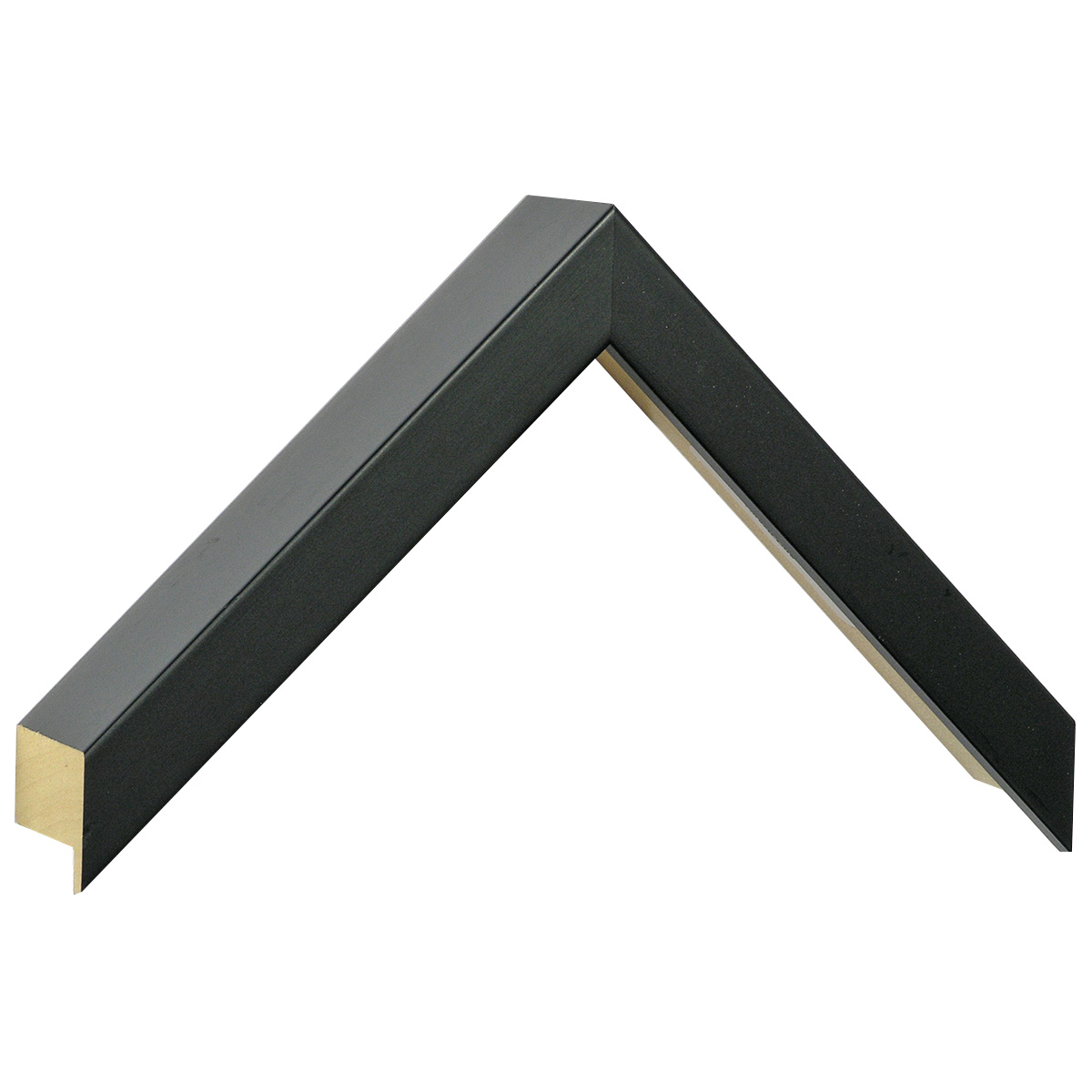 Bilderleiste Ayous flach 20 mm breit 45 hoch - Schwarz matt - Musterwinkel