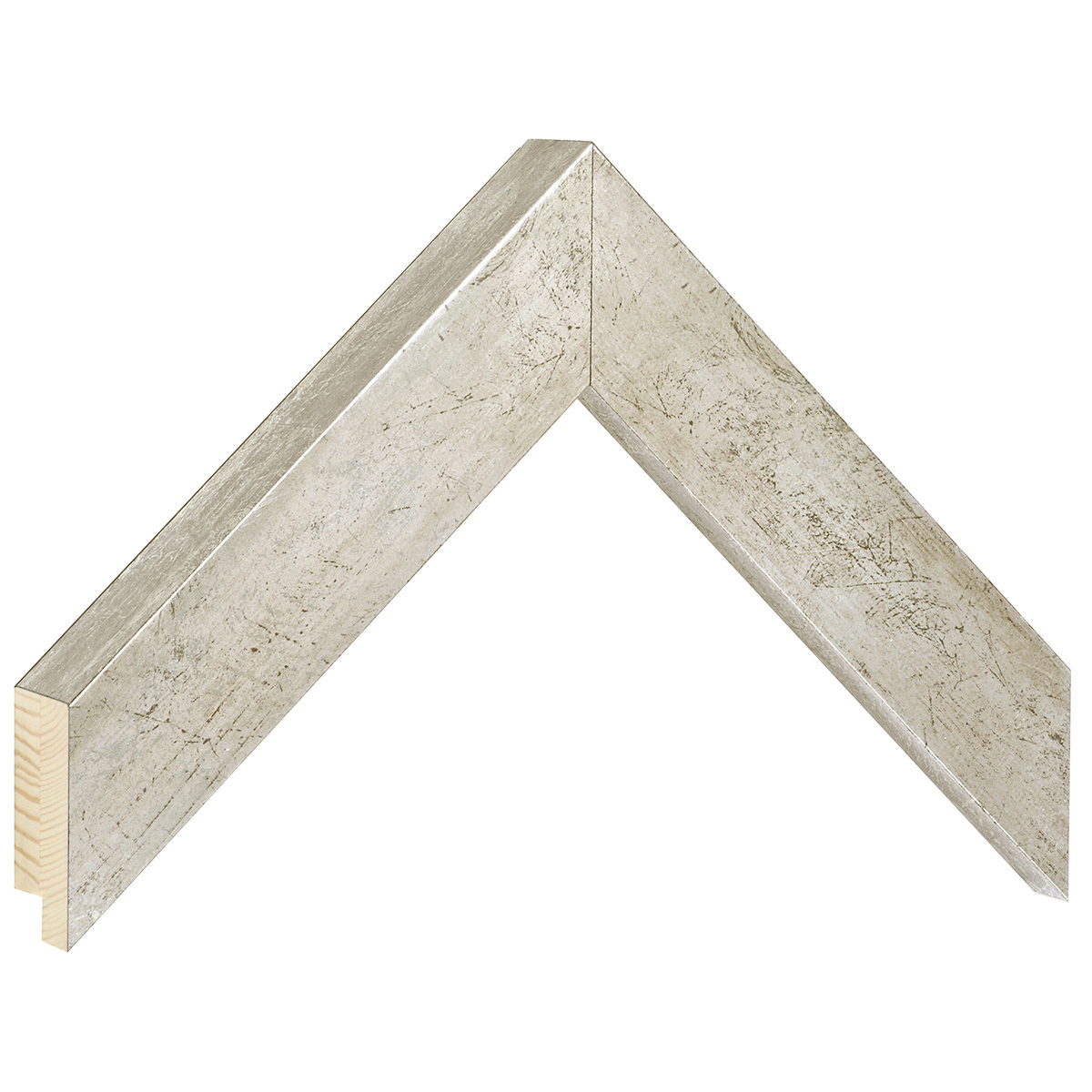 Bilderleiste keilgezinkte Kiefer 40 mm breit 32 mm hoch - Silber - Musterwinkel