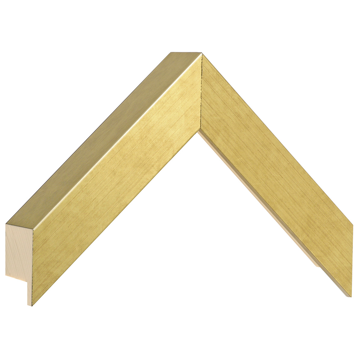 Bilderleiste keilgezinktes Pinie 33mm breit 50 hoch Gold - Musterwinkel