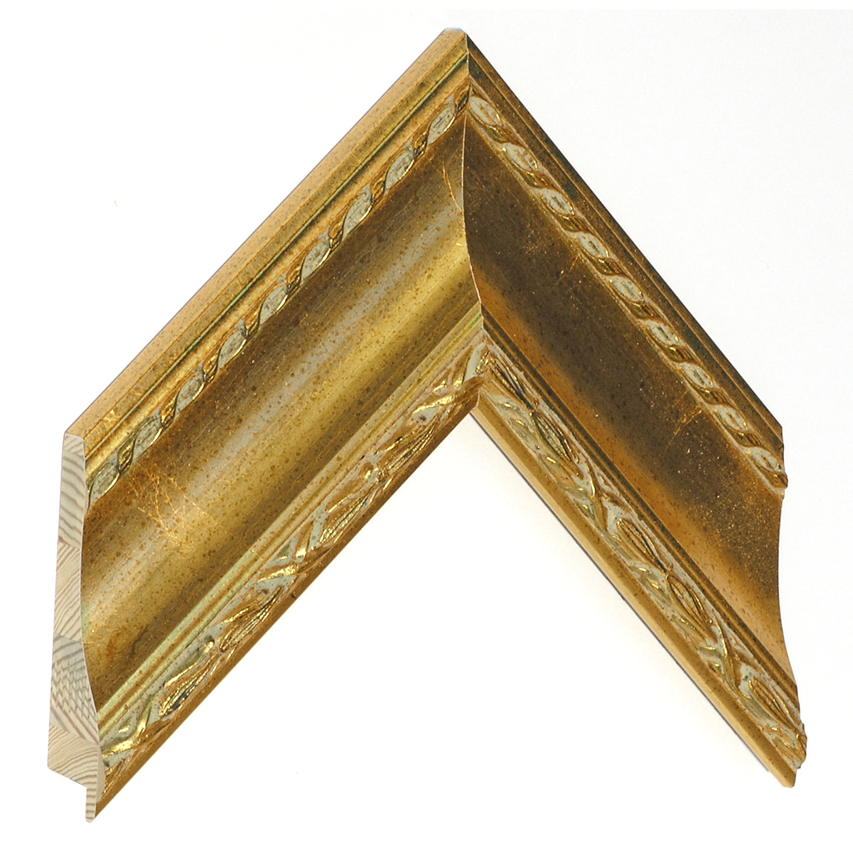 Bilderleiste Schicht-Pinie Breite 70 mm Höhe 35 mm Gold Reliefdekor - Musterwinkel