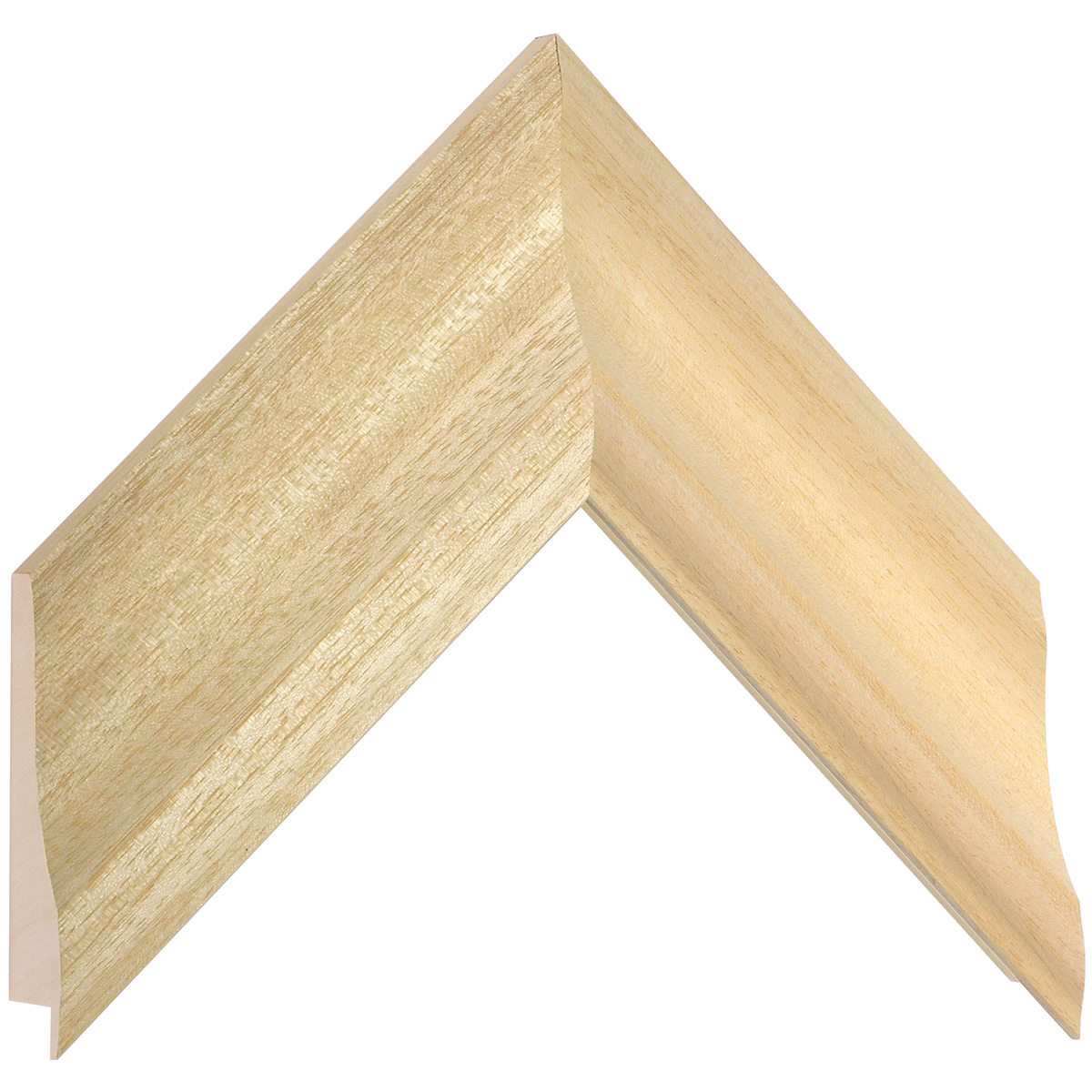 Bilderleiste Lindenholz roh - Breite 65 mm - Höhe 31 mm - Musterwinkel