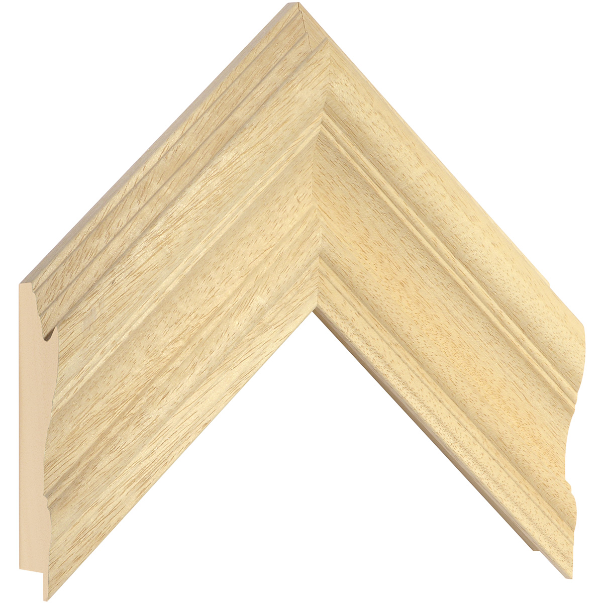 Bilderleiste Ayous roh - Breite 80 mm - Höhe 45 mm - Musterwinkel