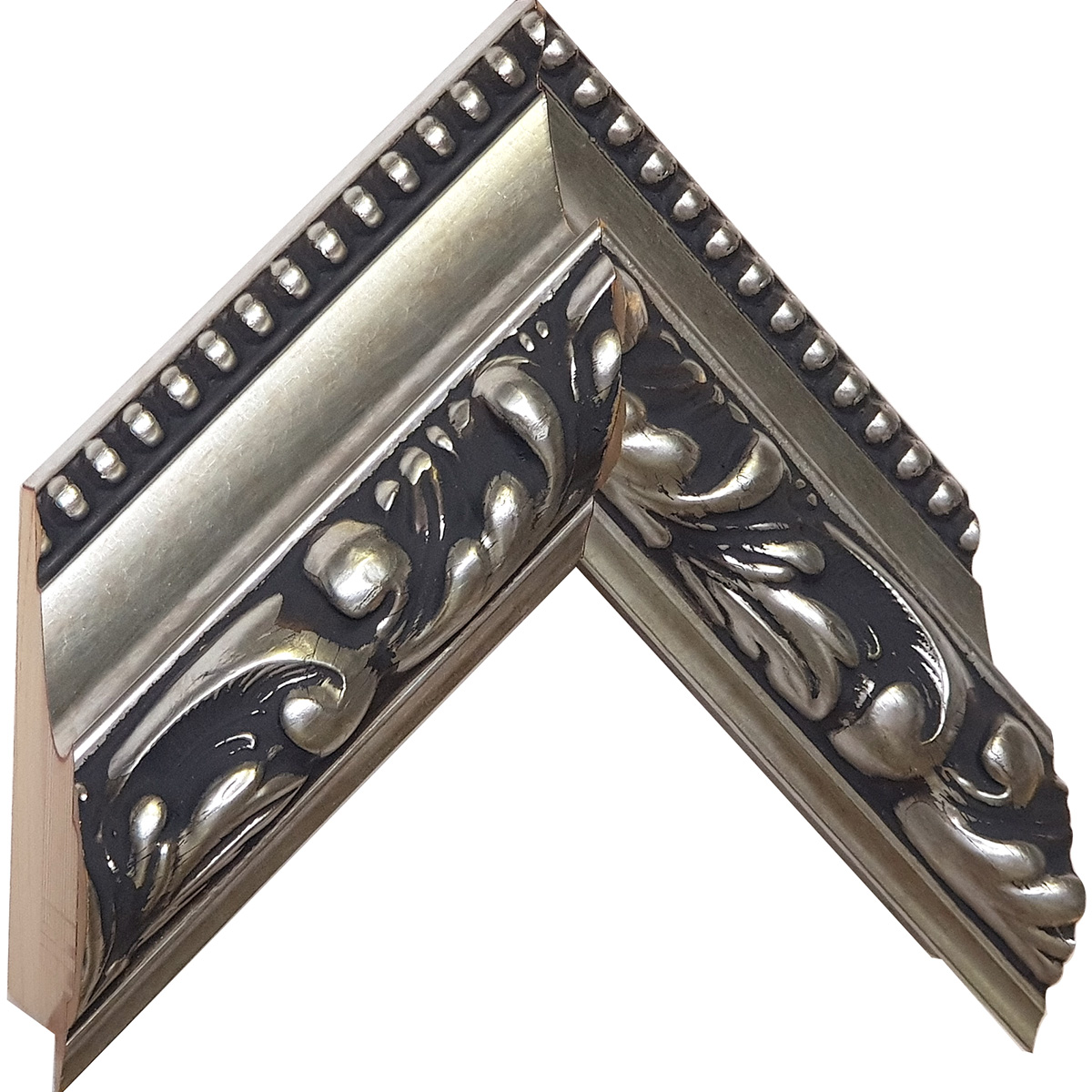 Bilderleiste keilgezinkte Tanne 80mm breit 72 hoch Silberrelief - Musterwinkel