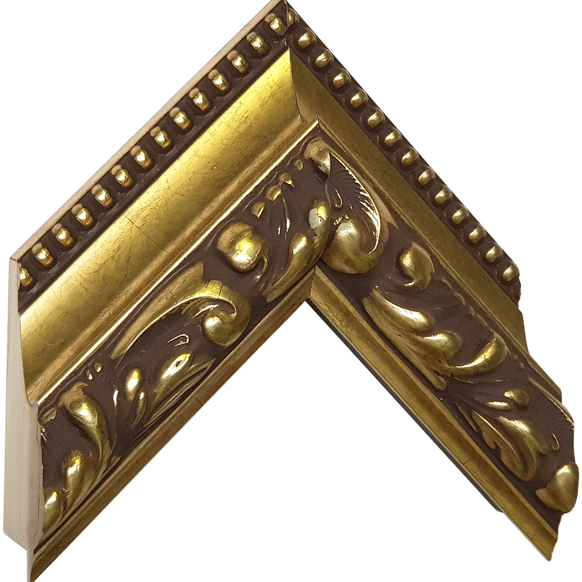 Bilderleiste keilgezinkte Tanne 80mm breit 72 hoch Goldrelief - Musterwinkel
