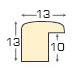 Bilderleiste Ayous 13 mm breit 13 mm hoch - Rot offenporig - Profil