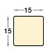 Bilderleiste Ayous roh - 15 mm breit - 15 mm hoch - Profil