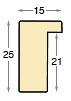 Bilderleiste Ayous flach 15 mm breit 25 hoch - Creme - Profil