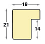 Bilderleiste keilgezinkte Tanne 19 mm breit 21 mm hoch - Bronze - Profil