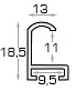 Aluminiumleiste Serie 13 rund Bronzen glänzend - Profil