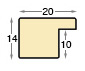 Bilderleiste Ayous 20mm breit 14 hoch - offenporig - Eisen - Profil