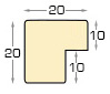 Bilderleiste Ayous 20 mm breit 20 mm hoch - Nussfarbig - Profil