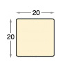 Keilrahmenleisten Lindenholz roh 20x20 mm - Profil