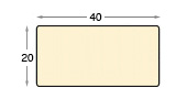 Stretcher bars, bare lime, 20x40 mm - Profil