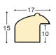 Bilderleiste Ayous 17 mm breit 15 mm hoch - Creme, goldverziert - Profil