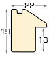 Bilderleiste Ayous 19 mm breit 22 mm hoch -  Blau - Profil