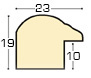 Bilderleiste Ayous 23 mm breit 19 mm hoch - Nuss mit Godlrand - Profil
