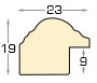 Bilderleiste Ayous 23 mm breit 19 mm hoch - Antiknuss - Profil