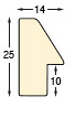 Bilderleiste Ayous 14 mm breit 25 mm hoch - Dunkelgrau - Profil
