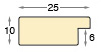 Bilderleiste Ayous für Passepartout Breite 25 mm Höhe 10 mm - Profil