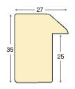 Bilderleiste Ayous 27 mm breit 35 hoch- kirschfarben - Profil