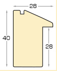 Bilderleiste Ayous 40 mm hoch 28 breit - grün matt - Profil