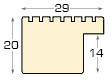 Bilderleiste Ayous 29 mm breit 20 mm hoch - Creme - Profil