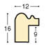Bilderleiste Ayous 12 mm breit 16 mm hoch - Gold - Profil
