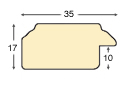 Bilderleiste Ayous Breite 37 mm Finish Antiknuss - Profil