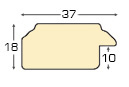 Bilderleiste Ayous 37 mm breit 18 mm hoch - Antiknuss Goldstreifen - Profil