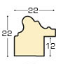Bilderleiste Ayous 22 mm breit 22 hoch - Gold - Profil