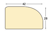 Bilderleiste roh Lindenholz - 42 mm breit 28 mm hoch - Profil