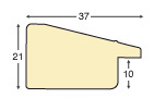 Bilderleiste keilgezinkte Tanne 37 mm gesprenk. schwarz Silberlinie - Profil