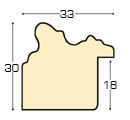 Bilderleiste Ayous 33 mm breit 30 hoch - Gold - Profil