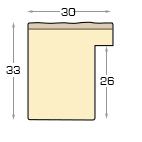 Bilderleiste Ayous 30mm breit 33 hoch - Espresso - Profil