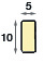 Abstandleiste Kunststoff flach 5x10 mm - Weiss - Profil