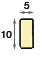 Abstandleiste rohes Holz 5x10 mm - Profil