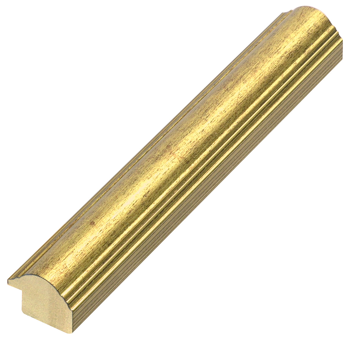 Bilderleiste keilgezinkte Pinie 25mm breit 19 hoch gewölbt - Gold