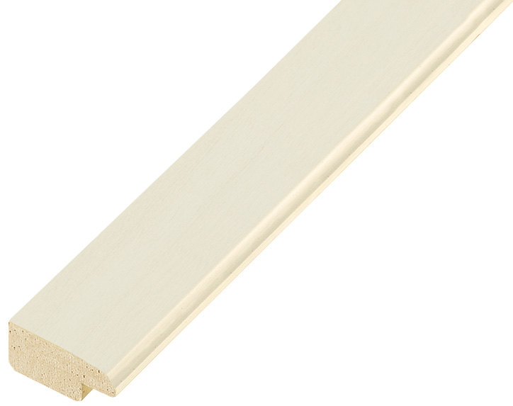Passepartoutleiste keilgezinktes Pinie 21mm breit Höhe 10 Creme