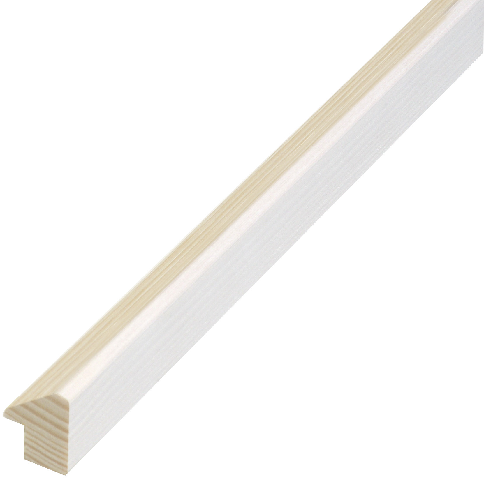 Bilderleiste keilgezinkte Pinie Höhe 20 mm Breite 15 mm cremeweiss