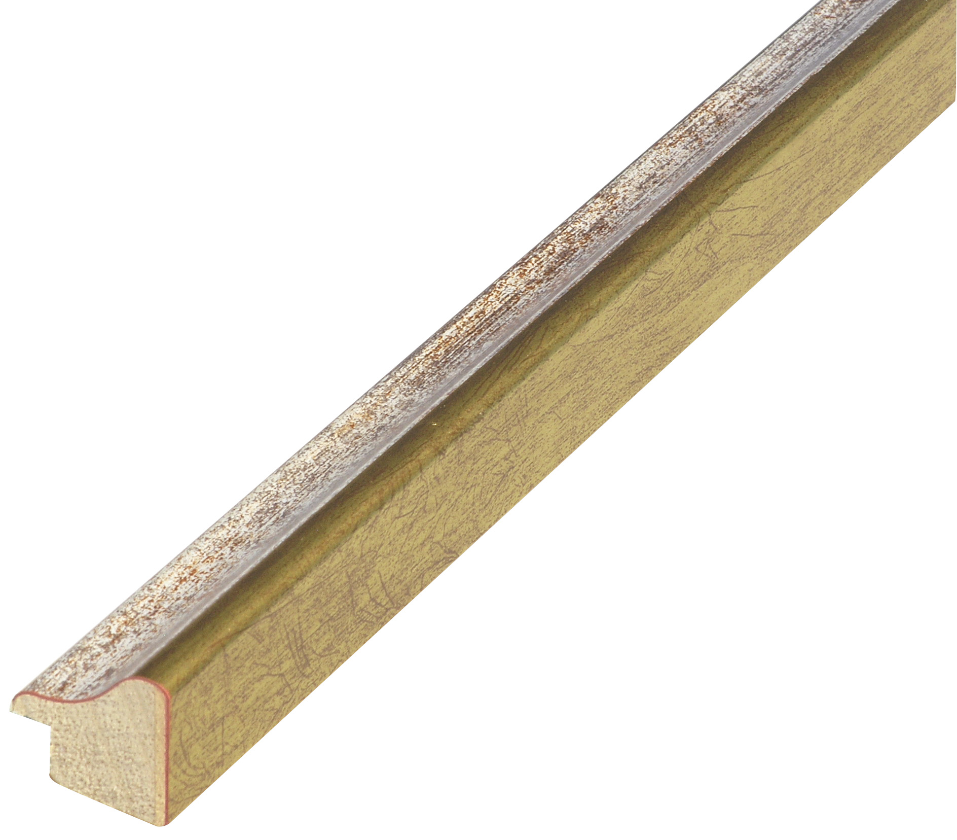 Bilderleiste keilgezinkte Pinie 23 mm breit 22mm hoch - Gold mit Silber