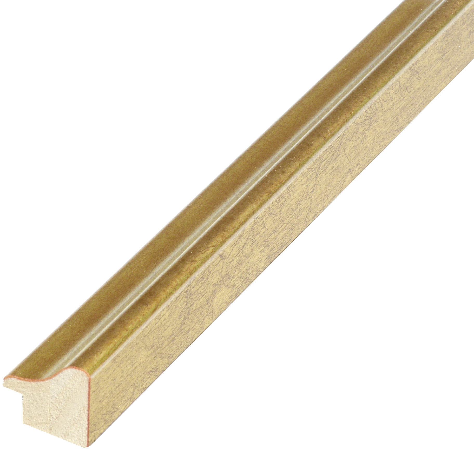 Bilderleiste keilgezinkte Pinie 23 mm breit 22 mm hoch - Gold